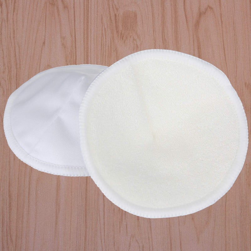 Pinowu Nursing Breast Pads with Laundry Bag (12pcs) - Contoured Breastfeeding Nipple Pad (Pastel Touch, 4.5 inch) - Image 2